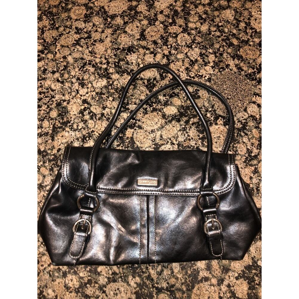 Carryland‎ Black Faux Leather Handbag Two Handle